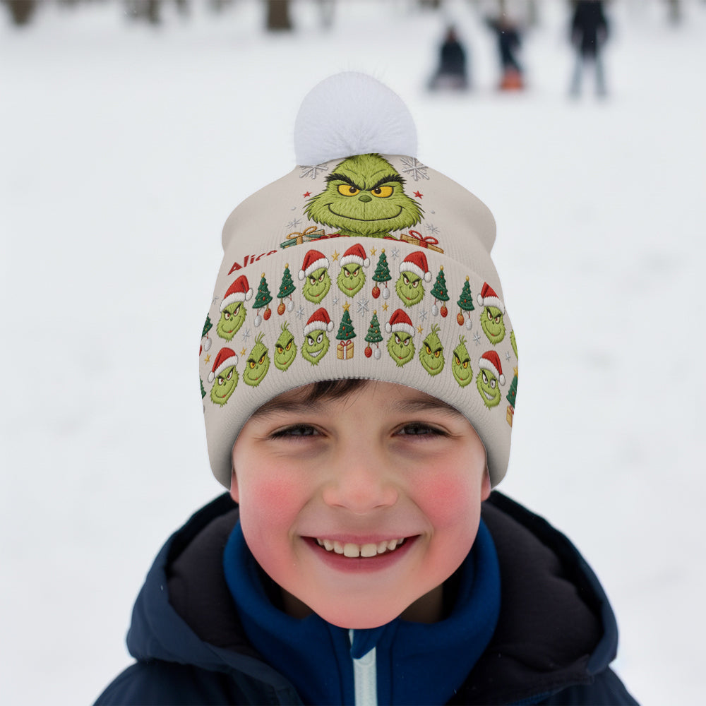 Merry Grinchmas - Personalized Stole Christmas Beanie Hat