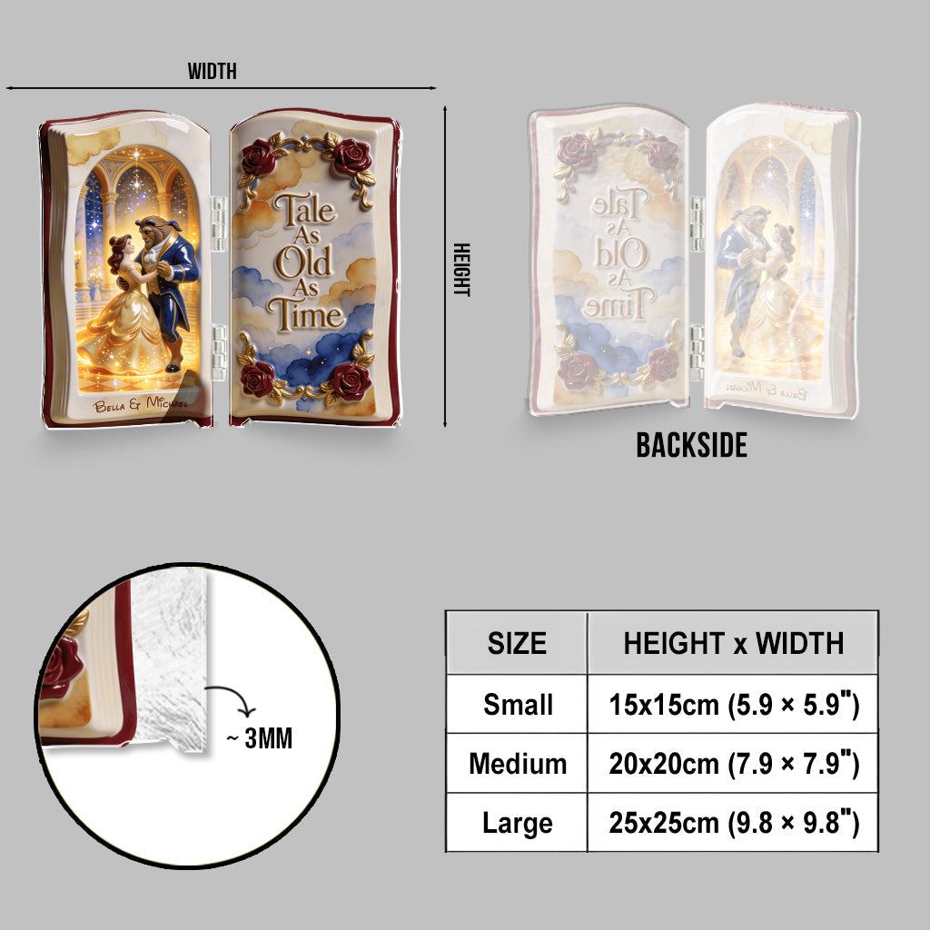 Tale As Old As Time - Personalized Beauty And The Beast Acrylic Diptych