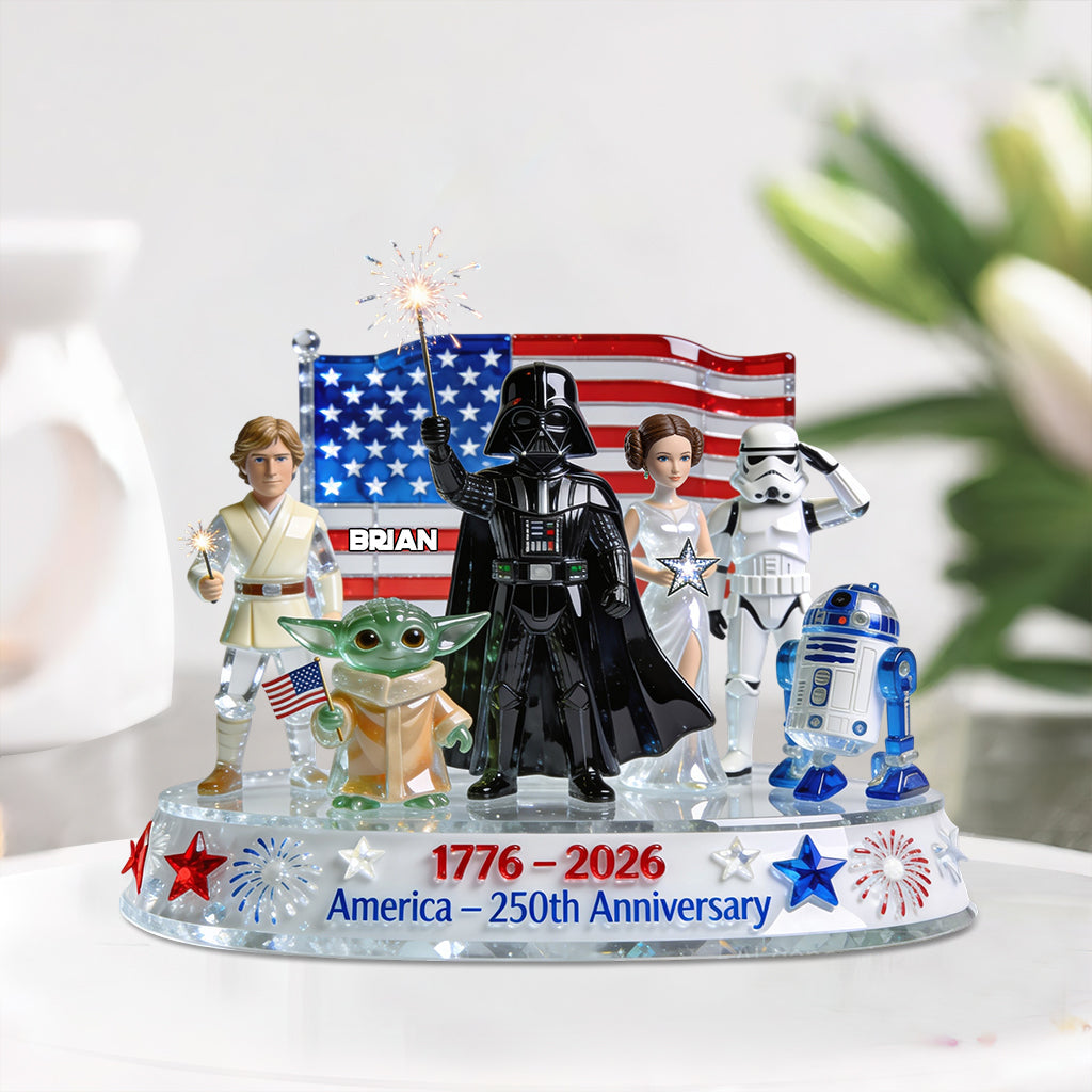 USA 250 Years Of Freedom - Personalized The Force Custom Shaped Acrylic Plaque