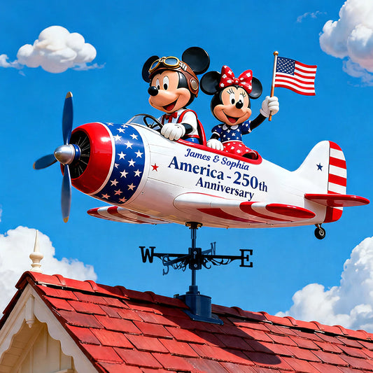 Happy Couple - Personalized Mouse Weather Vane