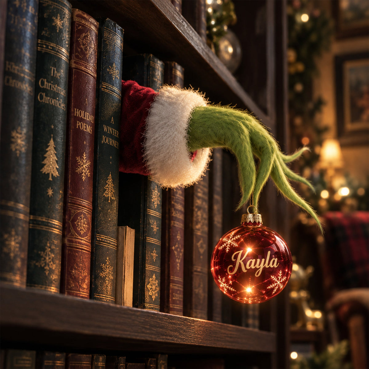 Who Stole Christmas? - Personalized Stole Christmas Bookshelf Lamp