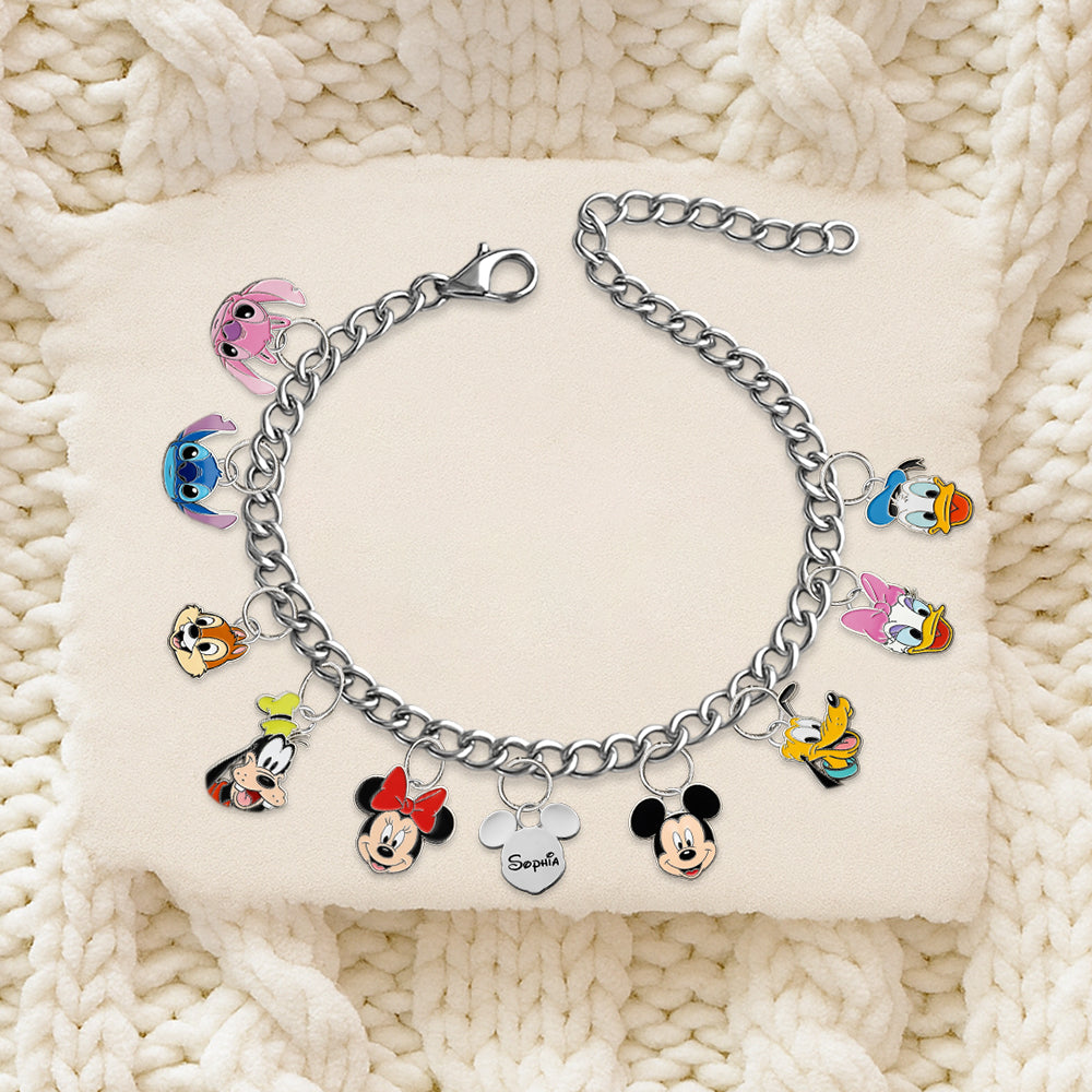 Magical World On The Wrist - Personalized Mouse Bracelet With Charms