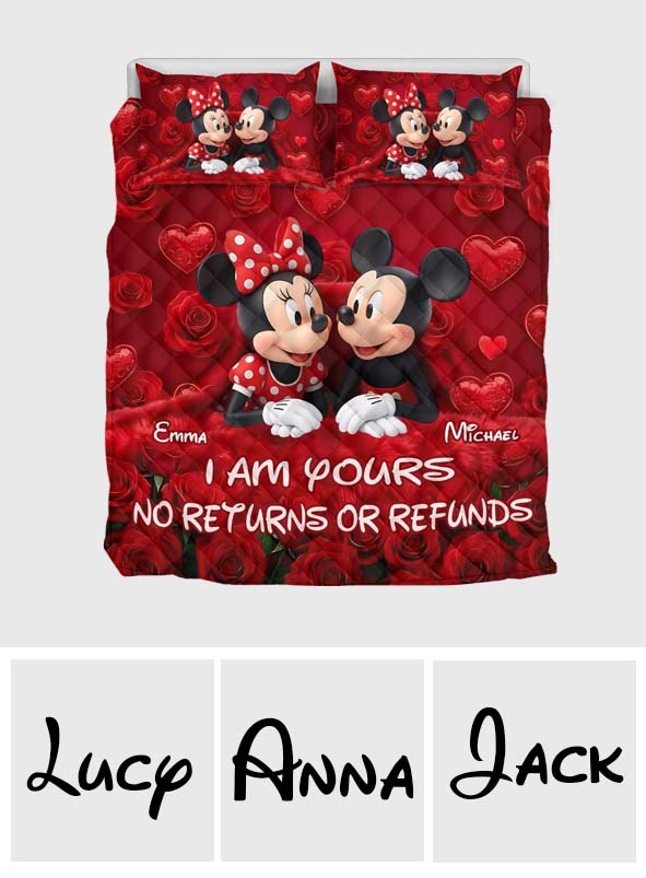 No Returns Or Refunds - Personalized Mouse Quilt Set