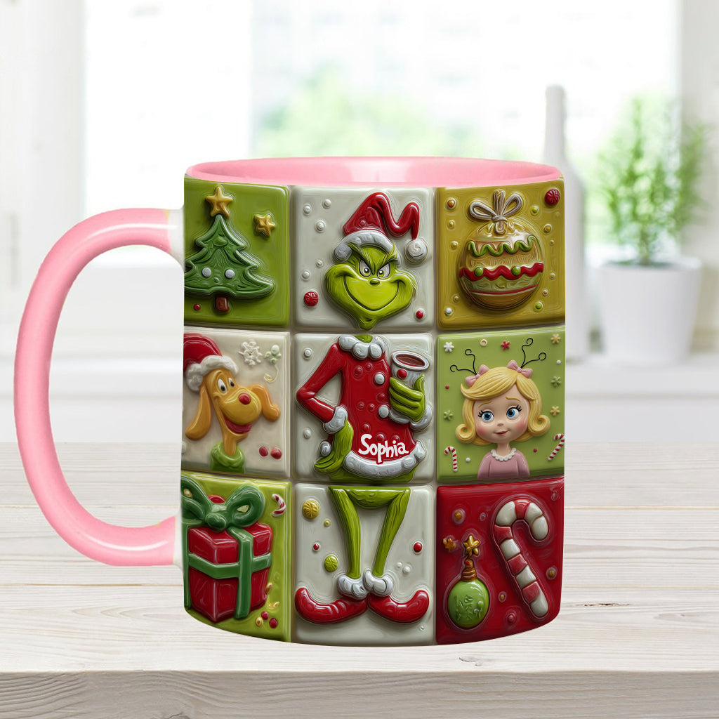 The Green Mischief - Personalized Stole Christmas Accent Mug