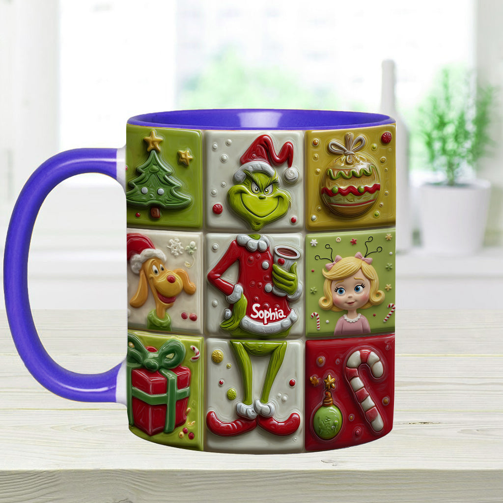 The Green Mischief - Personalized Stole Christmas Accent Mug
