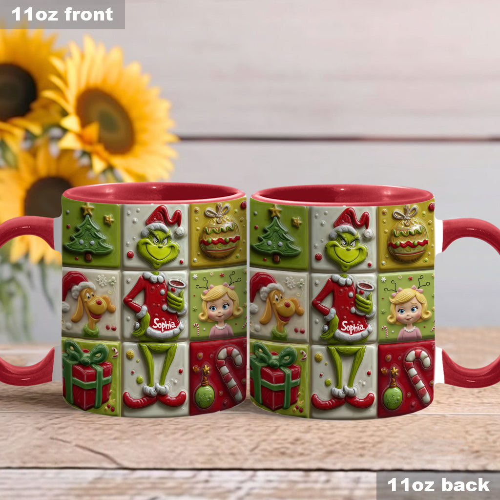 The Green Mischief - Personalized Stole Christmas Accent Mug