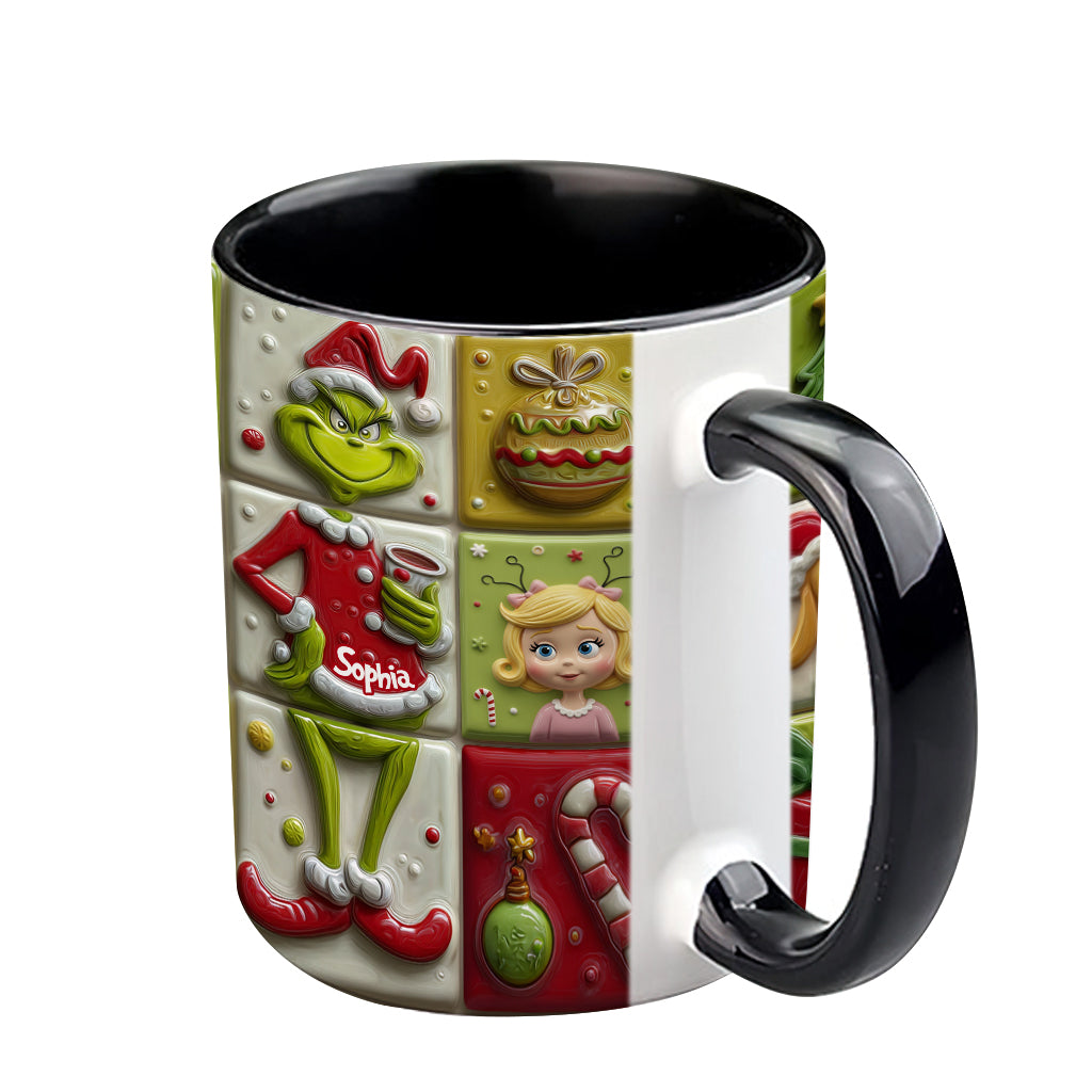 The Green Mischief - Personalized Stole Christmas Accent Mug