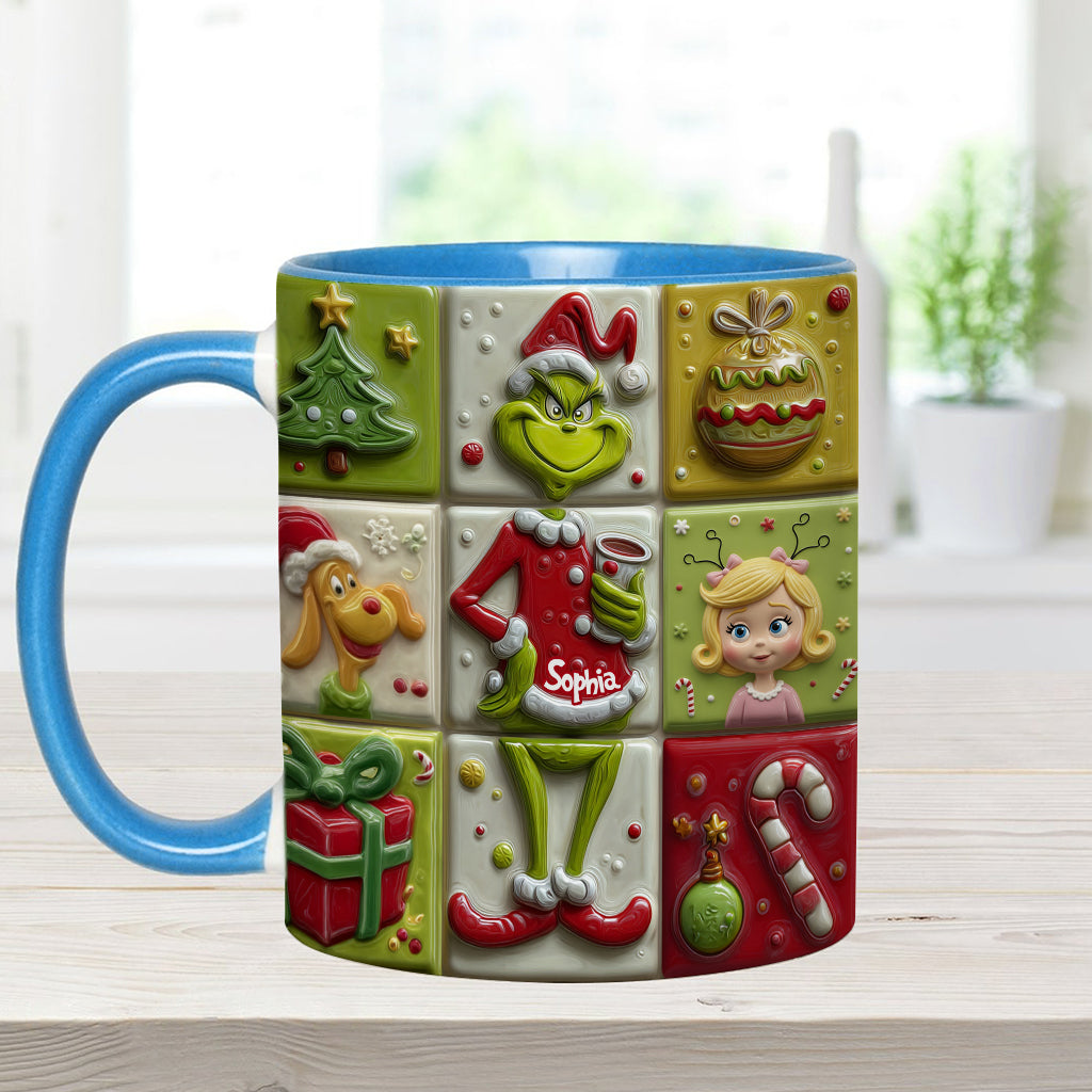 The Green Mischief - Personalized Stole Christmas Accent Mug