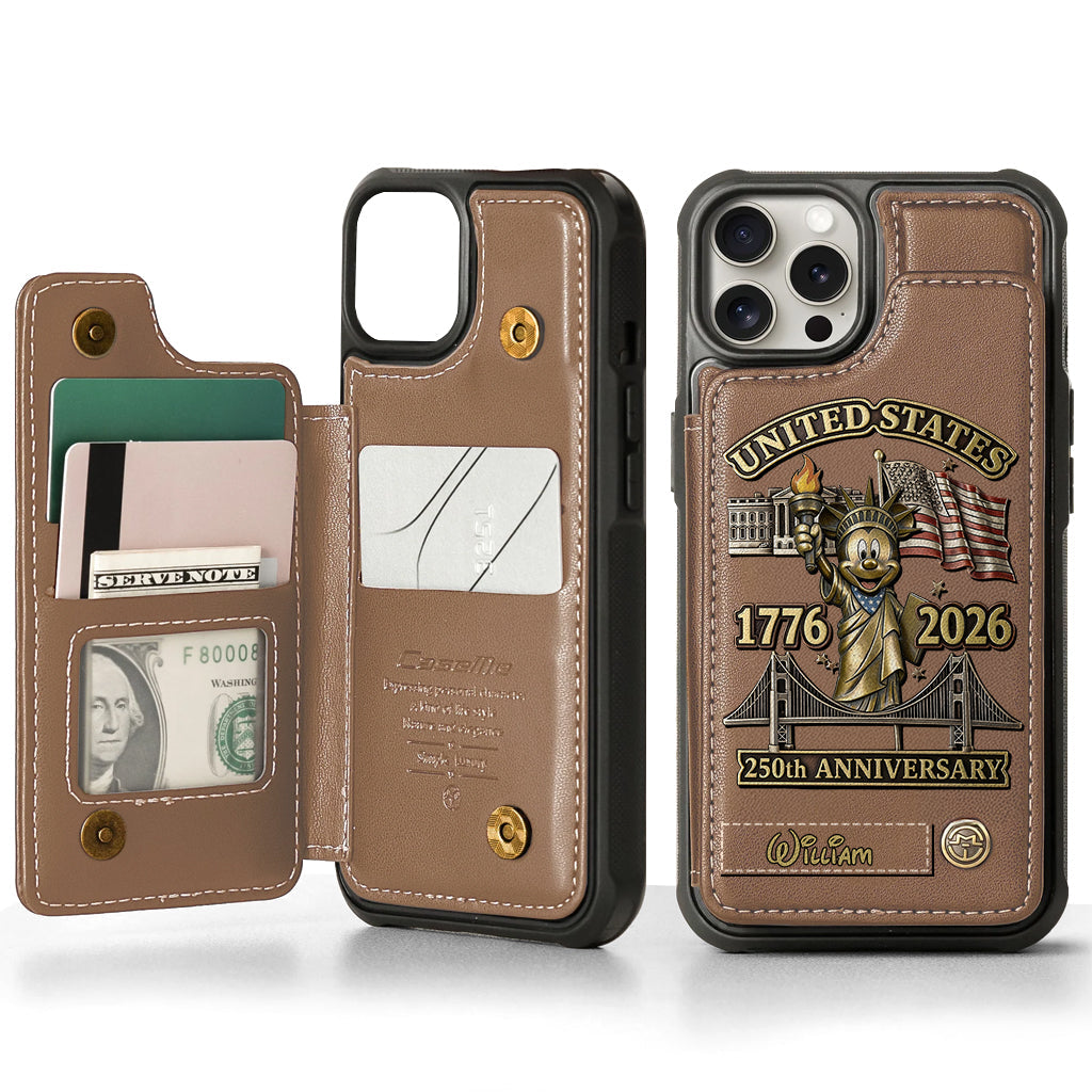 250 Years Of Freedom 1776 2026 - Personalized Mouse Wallet Phone Case