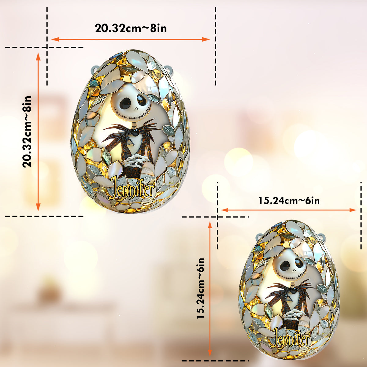 Nightmare Egg Before Easter - Personalized Nightmare Window Hanging Suncatcher Ornament