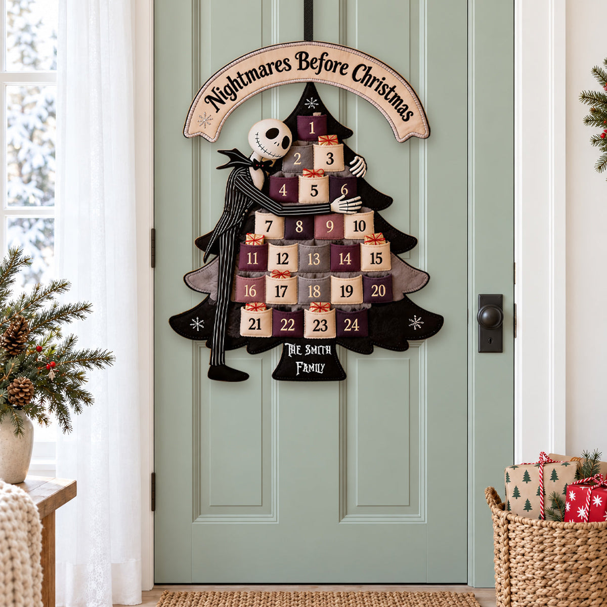 Nightmares Before Christmas - Personalized Nightmare Fabric Advent Calendar