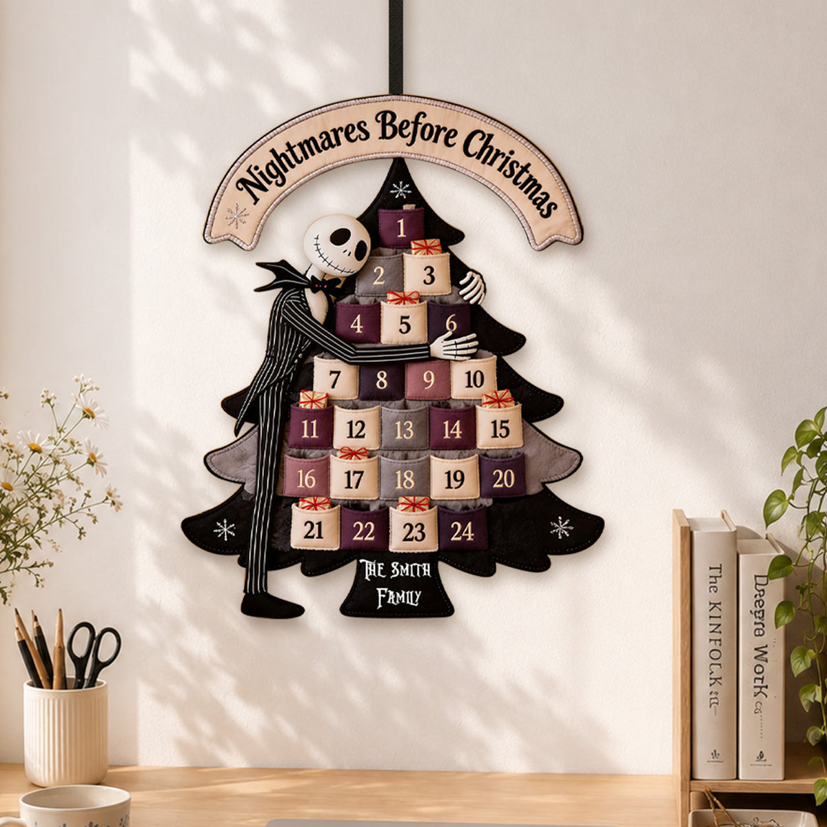 Nightmares Before Christmas - Personalized Nightmare Fabric Advent Calendar