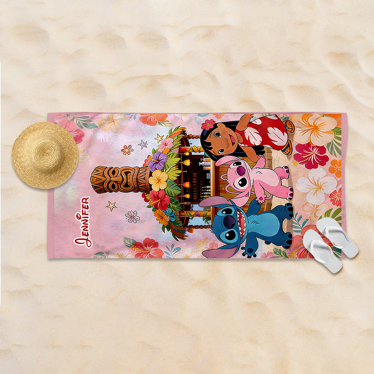 Ohana Vibe - Personalized Ohana Quick-dry Beach Towel/ Bath Towel