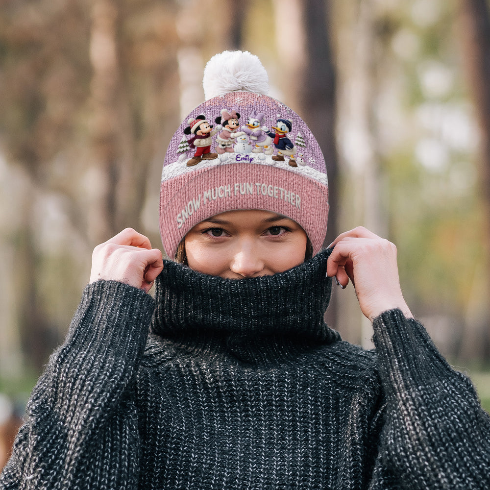 Snow Much Fun Together - Personalized Mouse Beanie Hat
