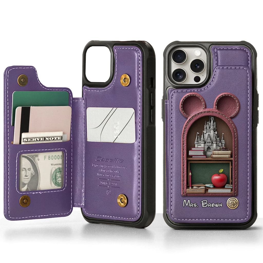 Mouse Ears Teacher - Personalized Teacher Wallet Phone Case