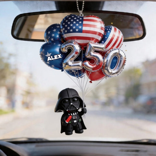 Hanging Balloons Dark Side 250 - Personalized The Force Transparent Car Ornament