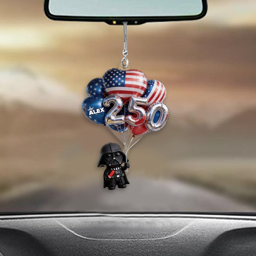 Hanging Balloons Dark Side 250 - Personalized The Force Transparent Car Ornament