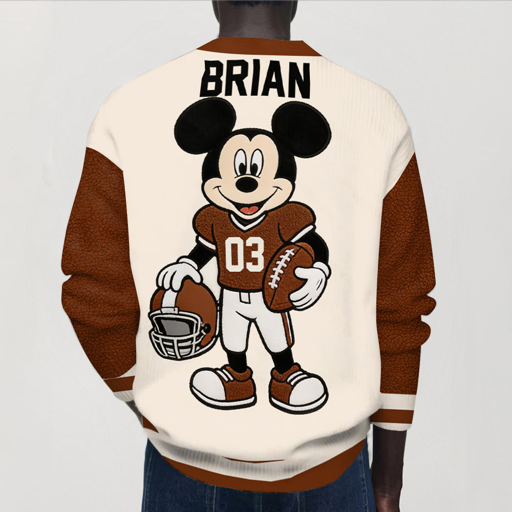 Game Day - Personalized Football Cardigan Sweater