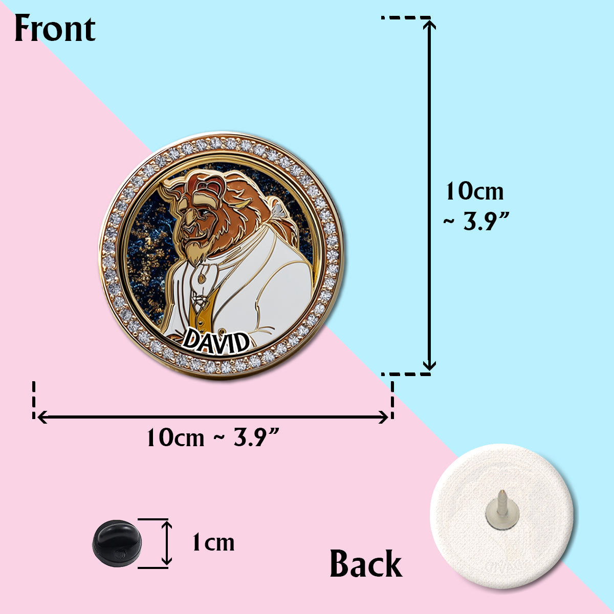 Tale As Old As Time - Personalized Couple Pin