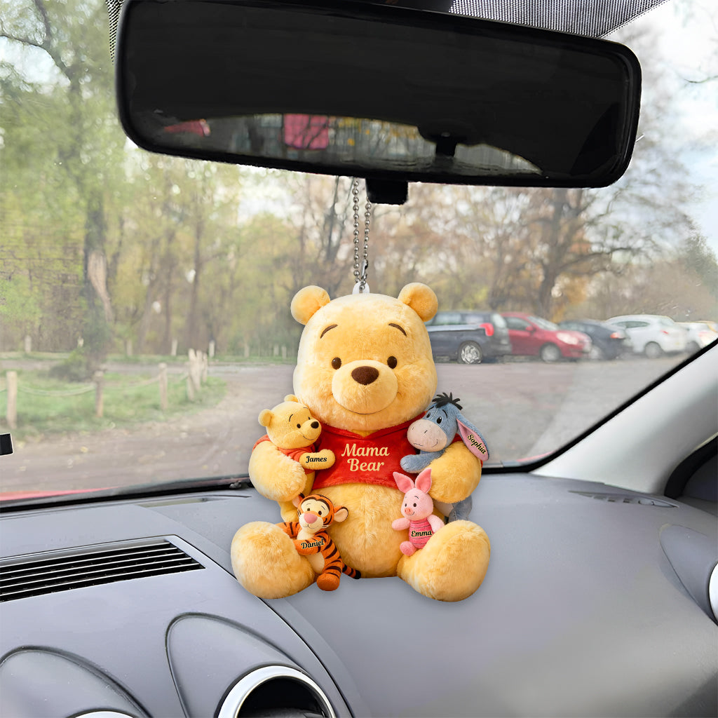 Mama Bear - Personalized Yellow Bear Plush Keychain