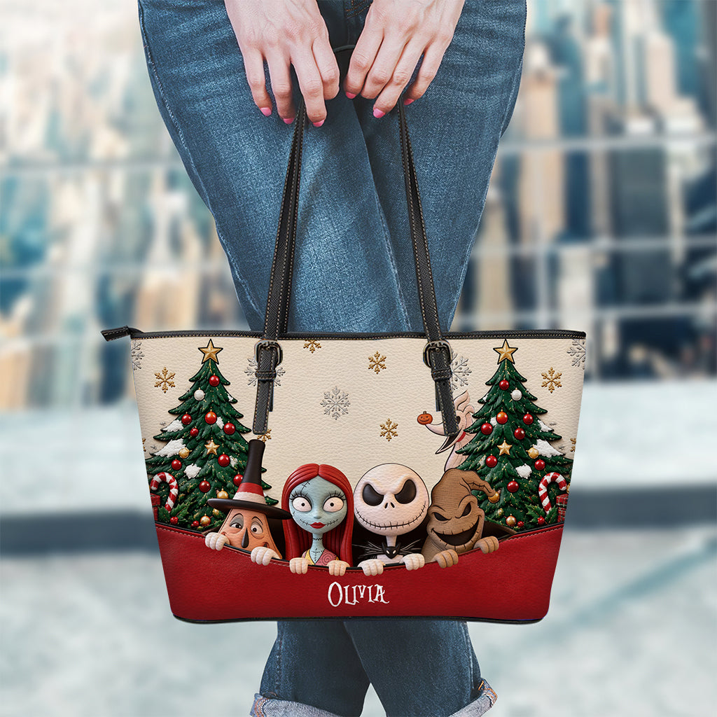 Merry Christmas - Personalized Nightmare Leather Bag