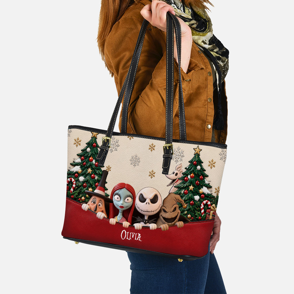 Merry Christmas - Personalized Nightmare Leather Bag