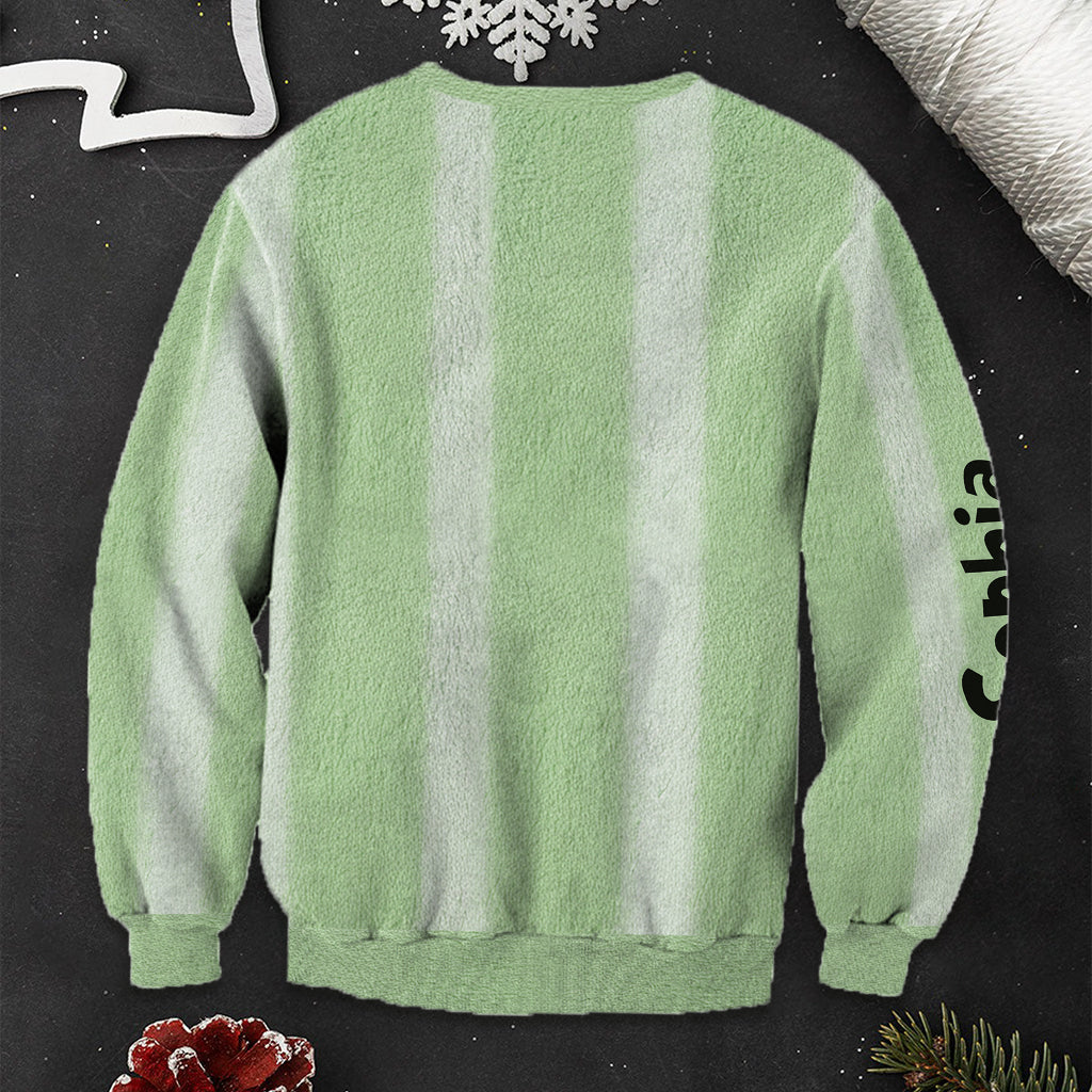 Rock Paper Scissors - Personalized Stole Christmas Ugly Sweater