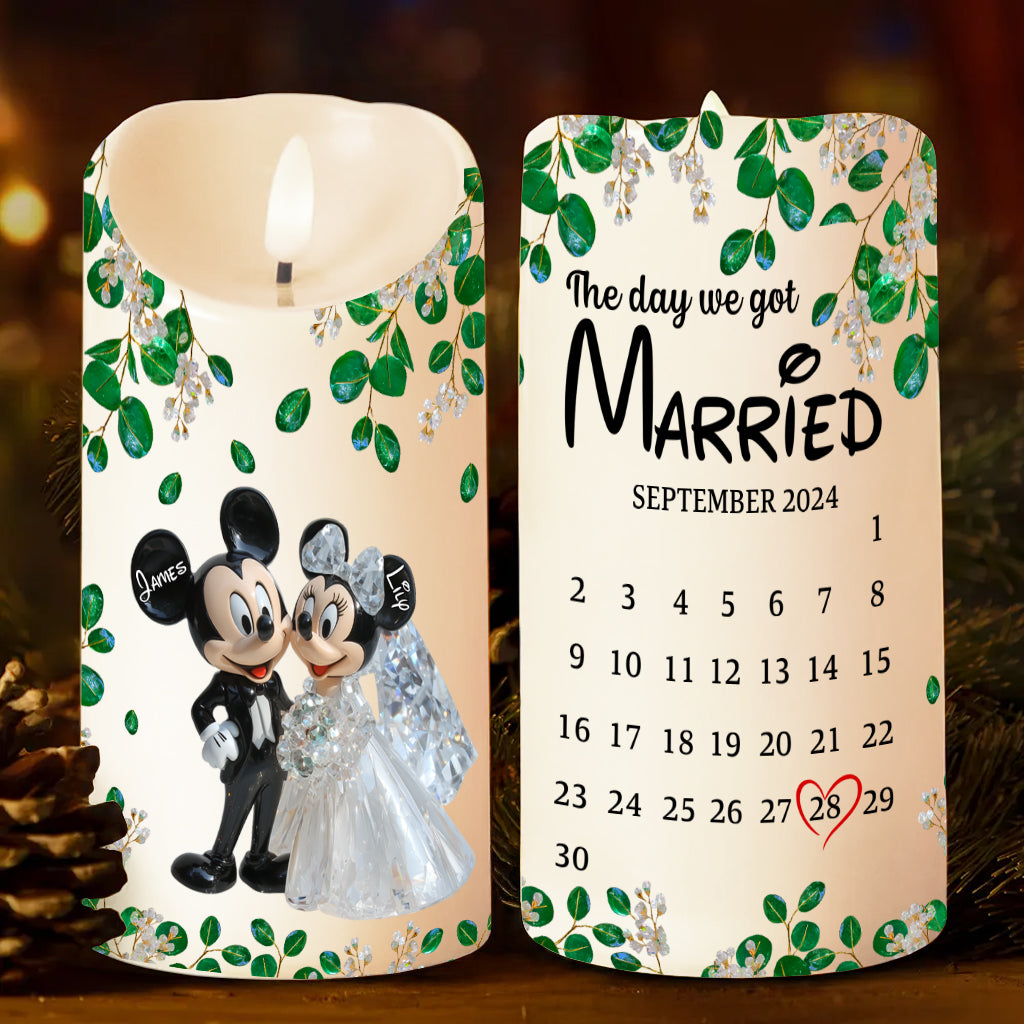 The Day I Met You - Personalized Mouse Flameless Candle