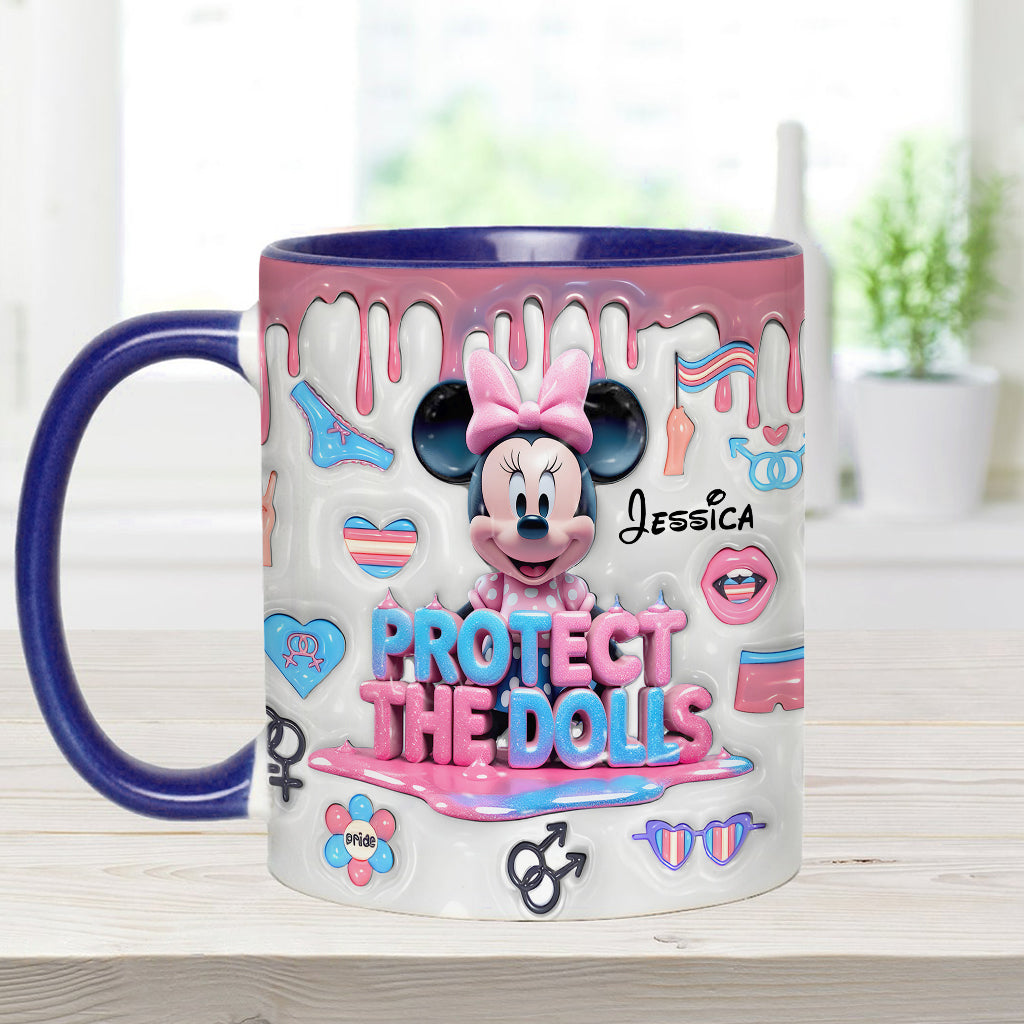 Protect The Dolls - Personalized LGBT Support Accent Mug