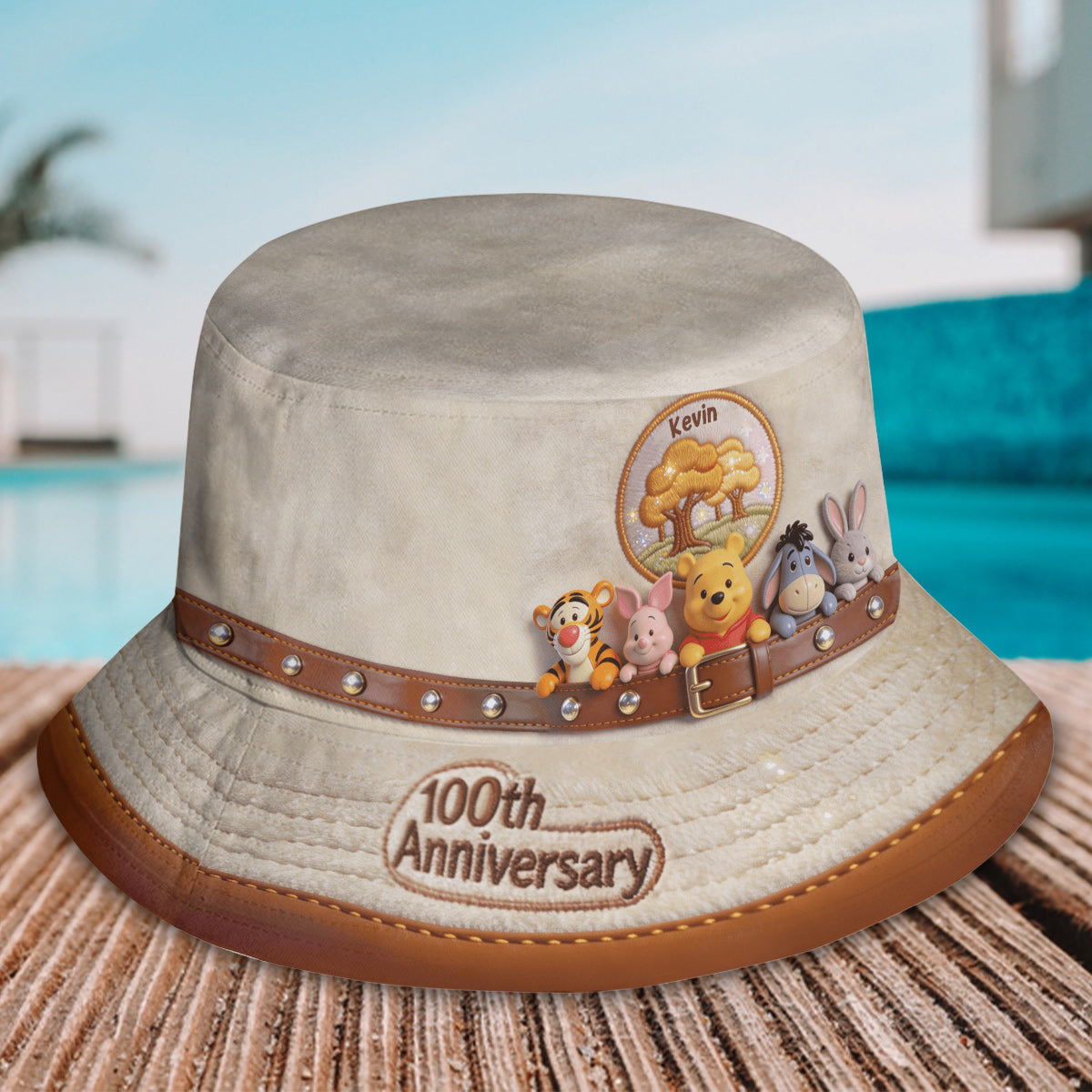 100th Anniversary Of Friendship - Personalized Yellow Bear Bucket Hat