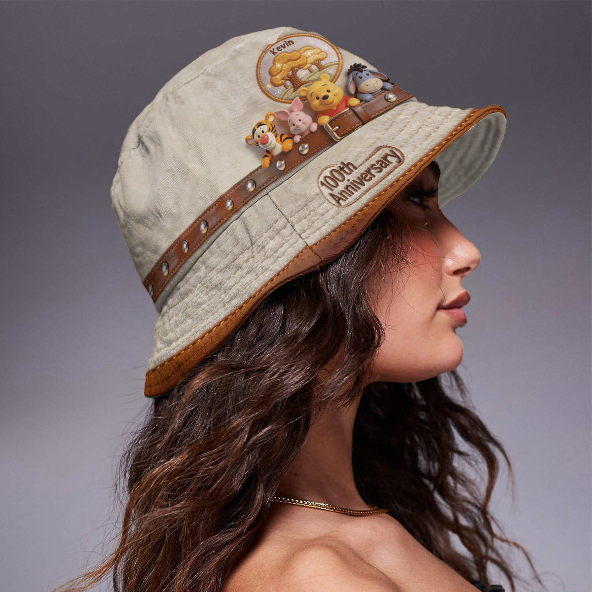 100th Anniversary Of Friendship - Personalized Yellow Bear Bucket Hat