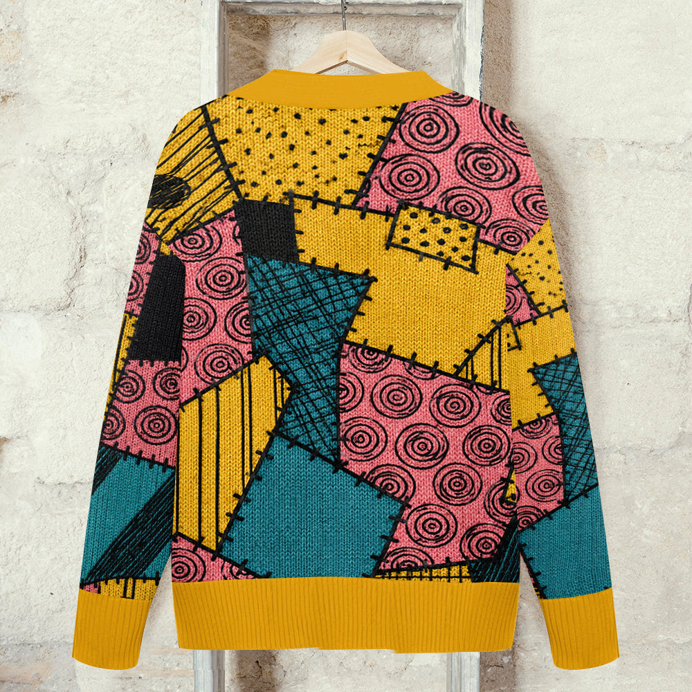 Gothic Pattern Nightmare - Personalized Nightmare Cardigan Sweater