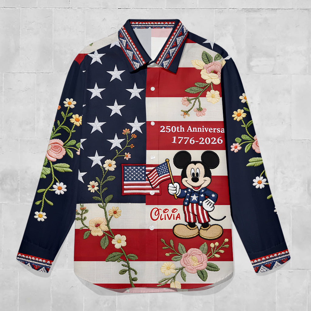 250th Anniversary - Personalized Mouse Button-Up Shirt
