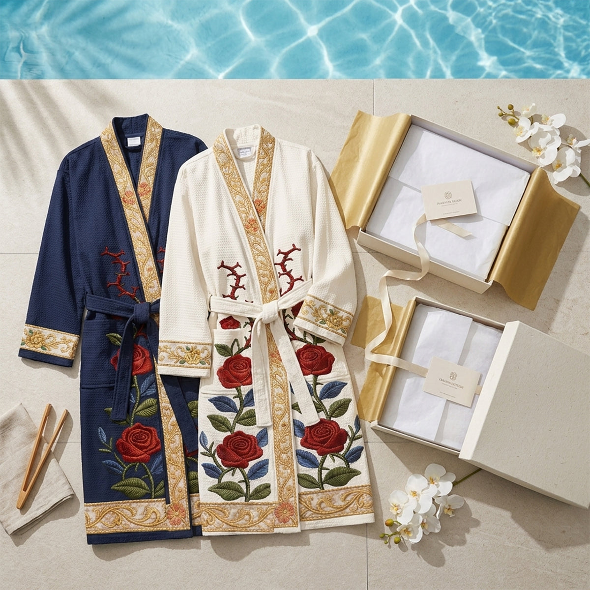 Tale As Old As Time - Personalized Beauty And The Beast Pajama Kimono Robe