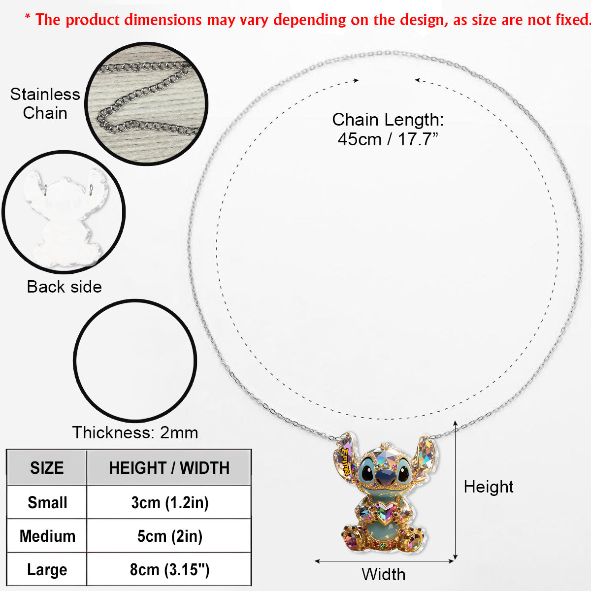 Ohana Means Family - Personalized Ohana Custom Shaped Pendant Necklace