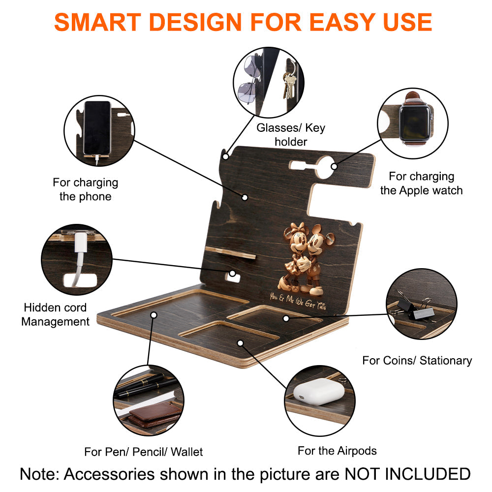 Cute Mouse Couple - Personalized Mouse Docking Station