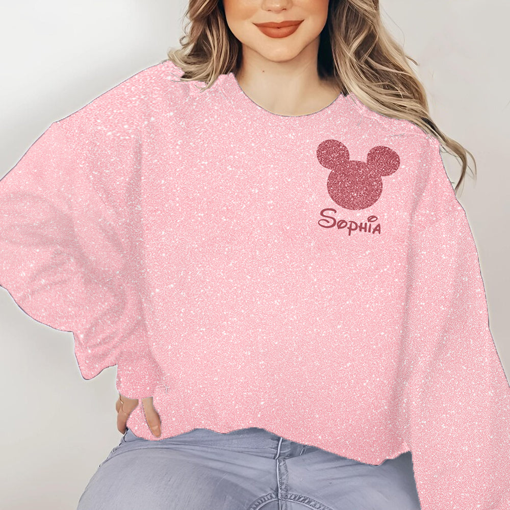 Sparkling Magical Castle - Personalized Mouse All Over Print Crewneck Sweatshirt & Leggings