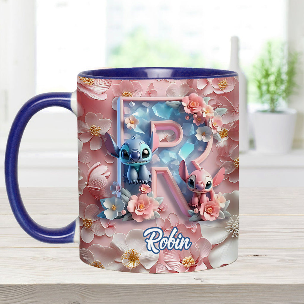 Ohana Letter - Personalized Ohana Accent Mug