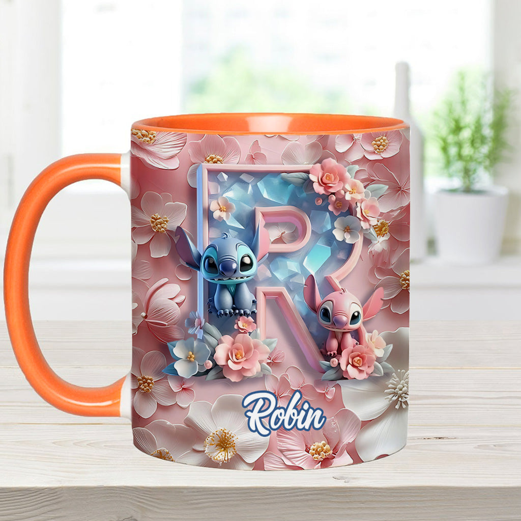 Ohana Letter - Personalized Ohana Accent Mug