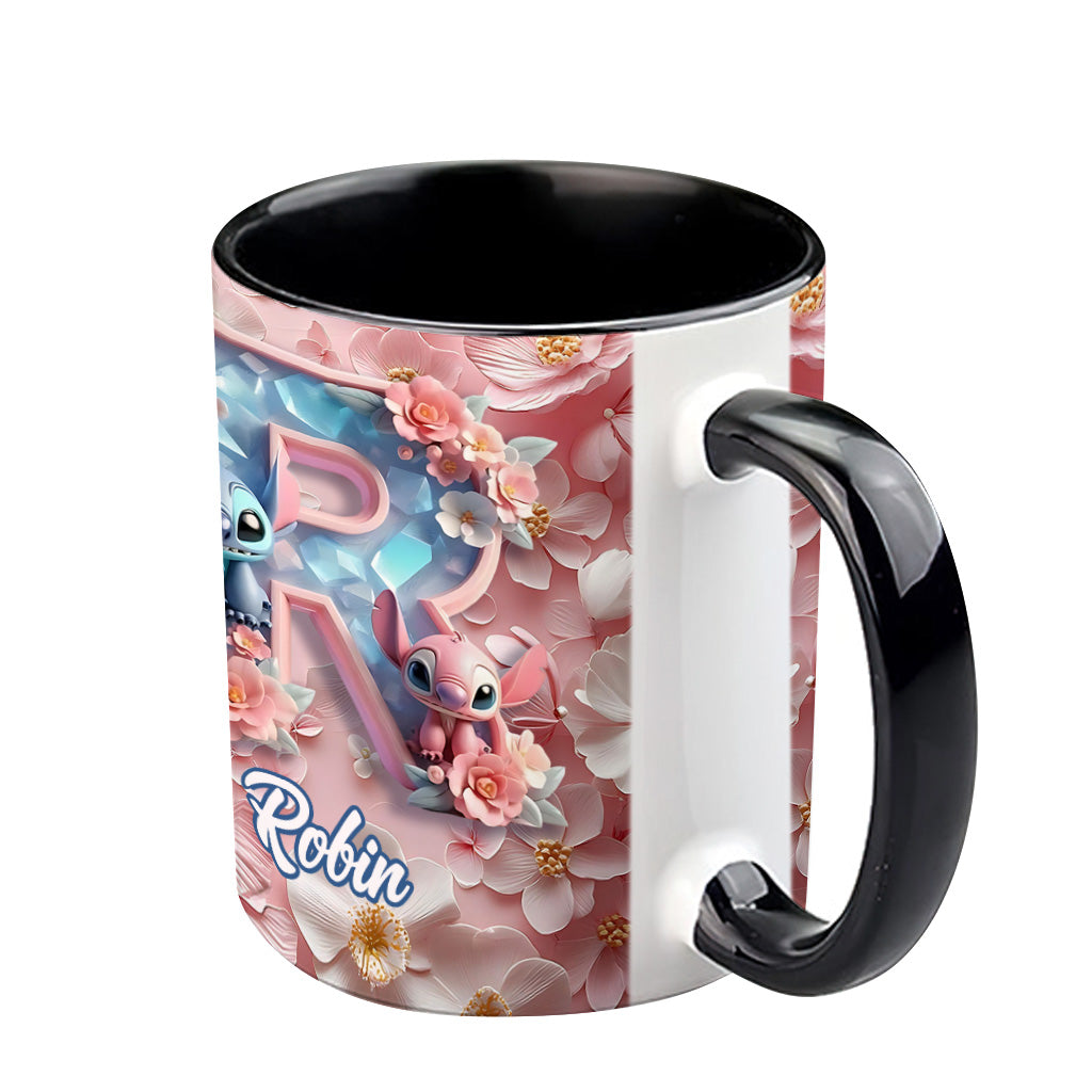 Ohana Letter - Personalized Ohana Accent Mug