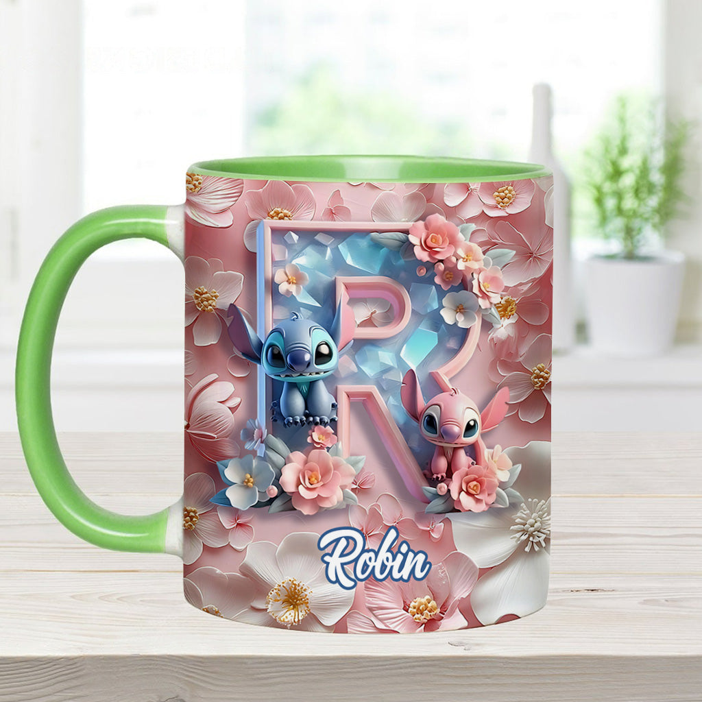 Ohana Letter - Personalized Ohana Accent Mug