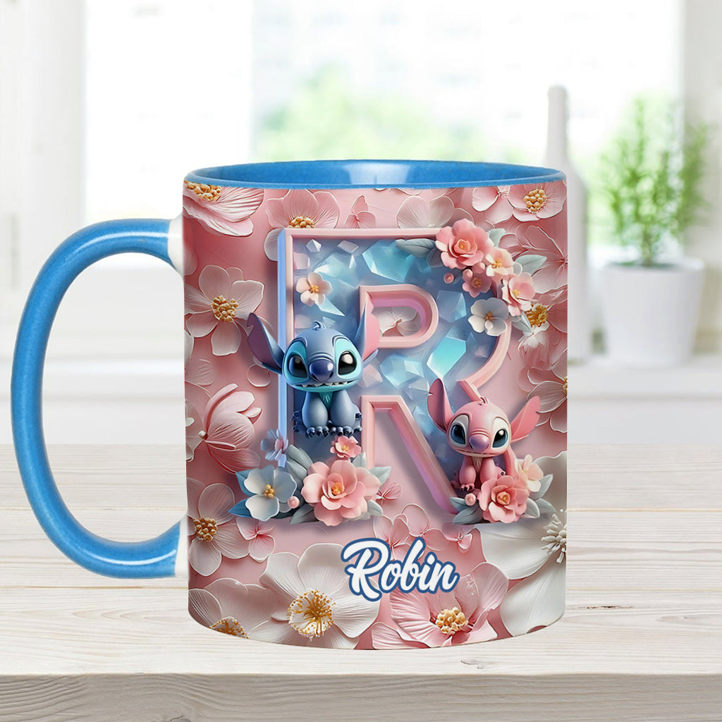 Ohana Letter - Personalized Ohana Accent Mug