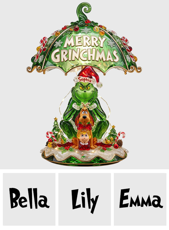Merry Grinchmas - Personalized Stole Christmas Acrylic LED Night Light