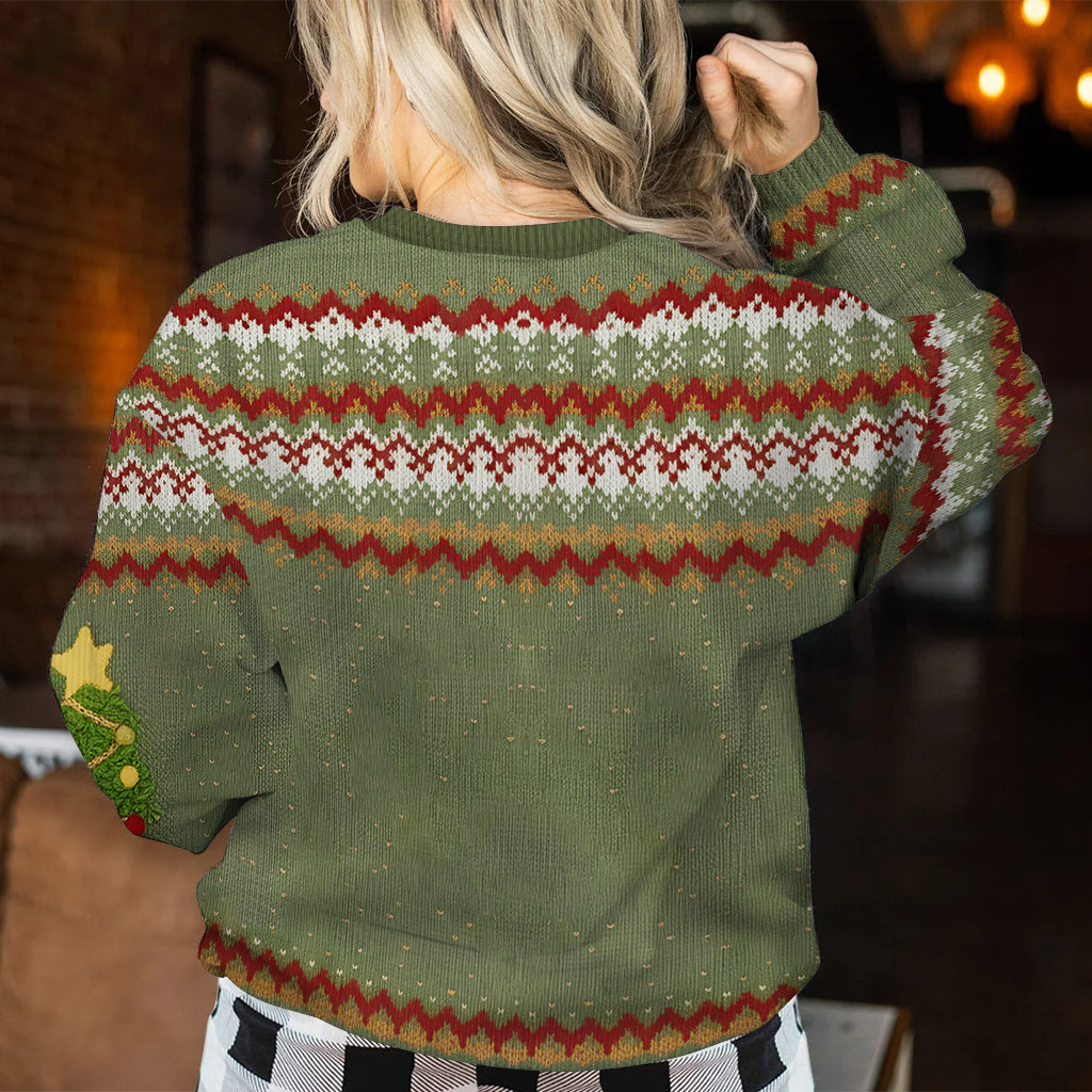 Hubby & Wifey Holiday - Personalized Stole Christmas Ugly Sweater