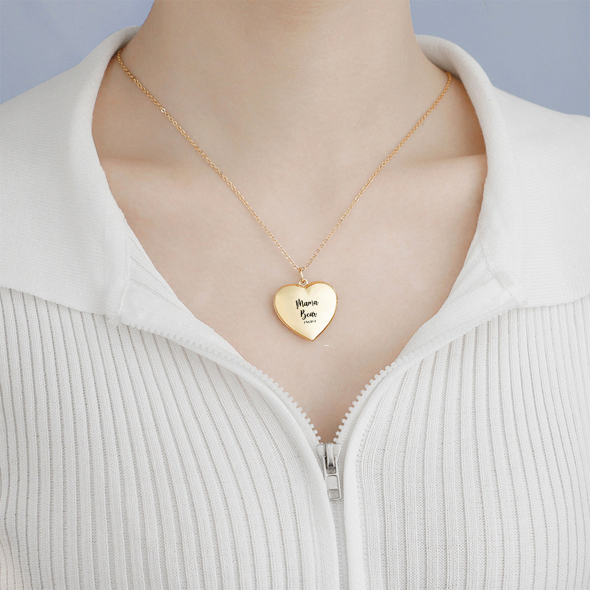 Mama Bear - Personalized Mouse Locket Pendant Necklace