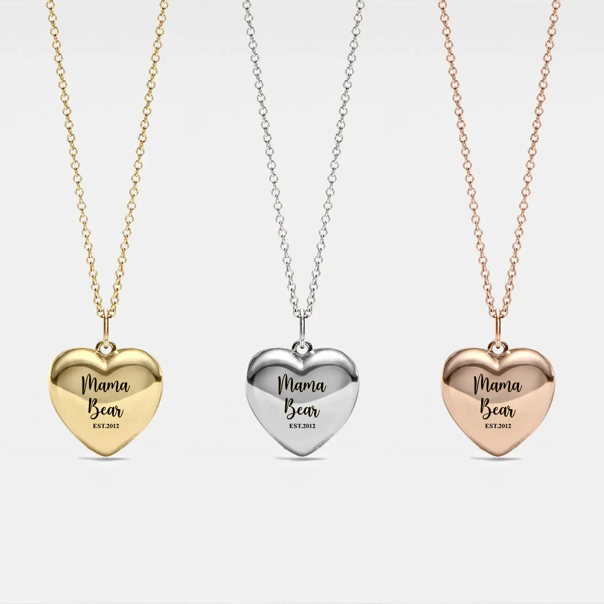 Mama Bear - Personalized Mouse Locket Pendant Necklace
