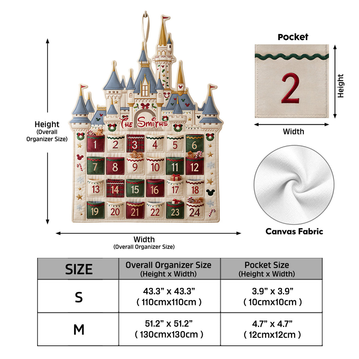 Magical Christmas - Personalized Dream Trip Fabric Advent Calendar