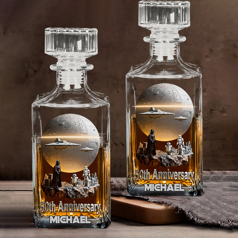 50th Anniversary - Personalized The Force Whiskey Decanter Set