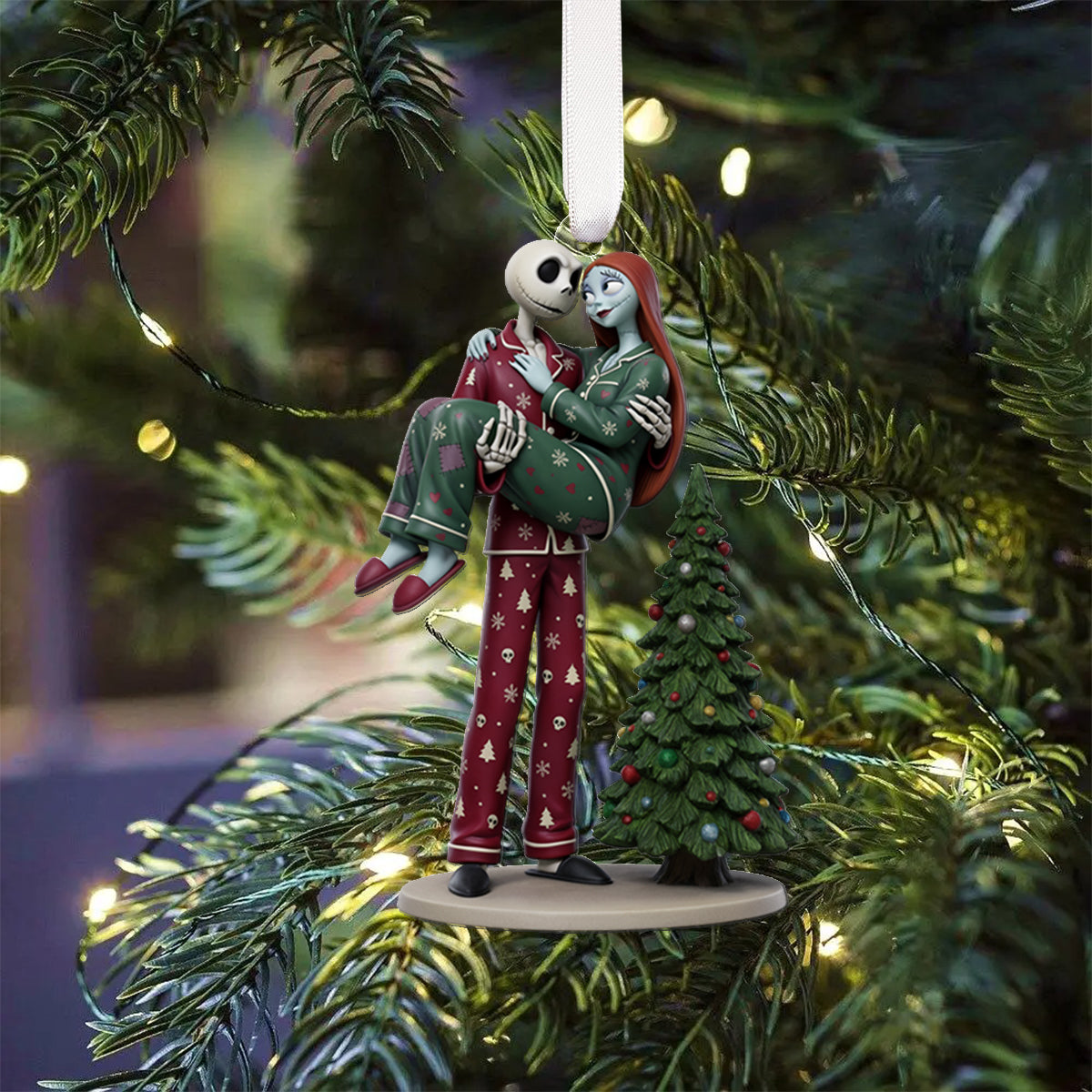A Christmas Love Story - Personalized Nightmare Folded Advent Calendar With Ornaments