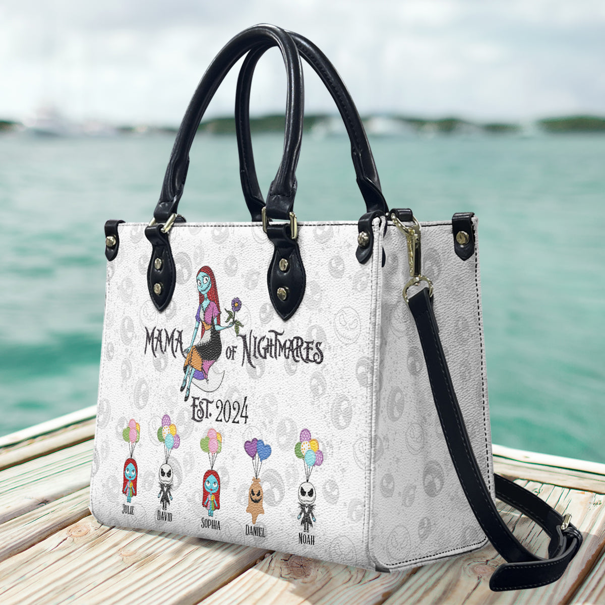 Mama Of Nightmares - Personalized Nightmare Leather Handbag